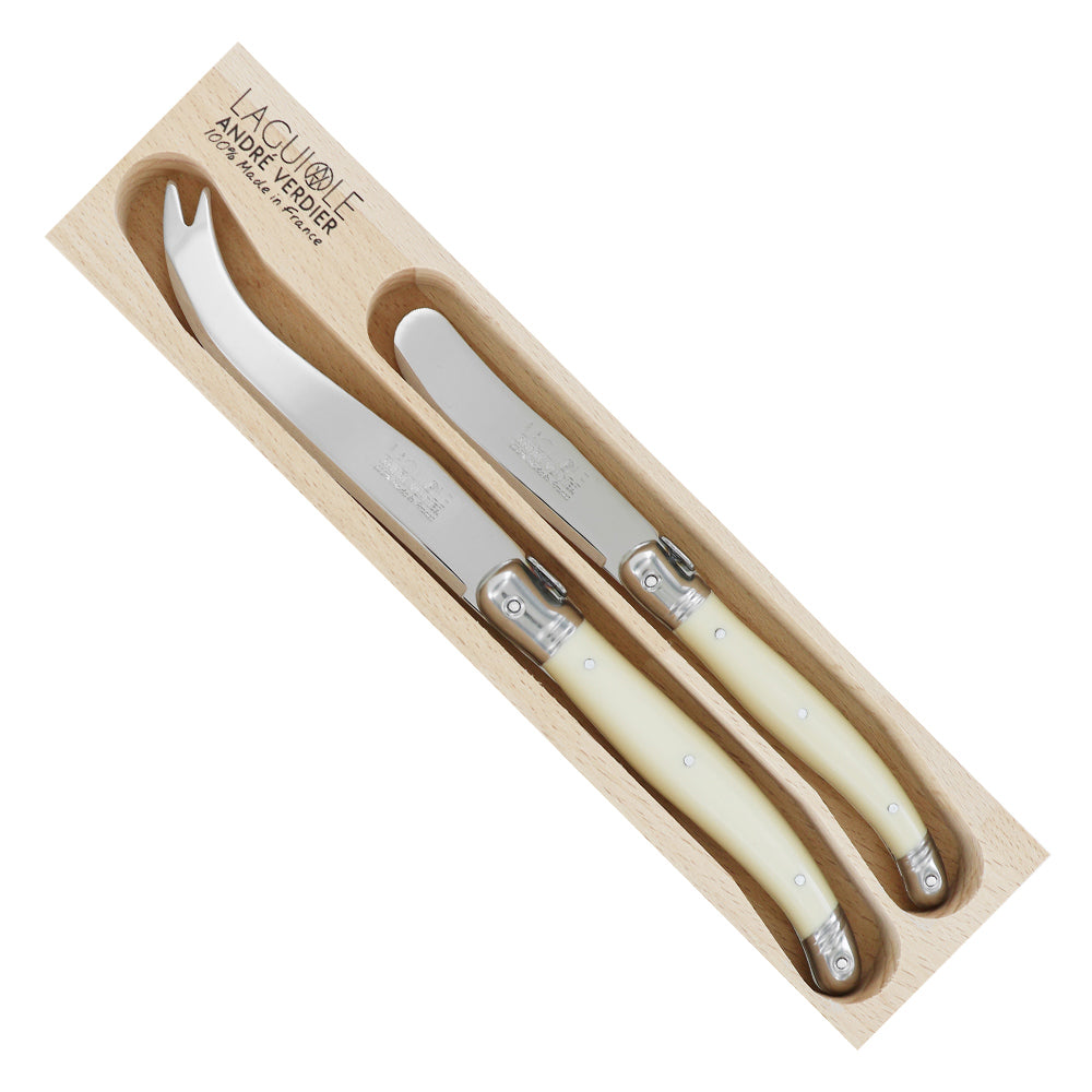 Andre Verdier - 2 Piece Cheese Knife Set - Ivory Colour