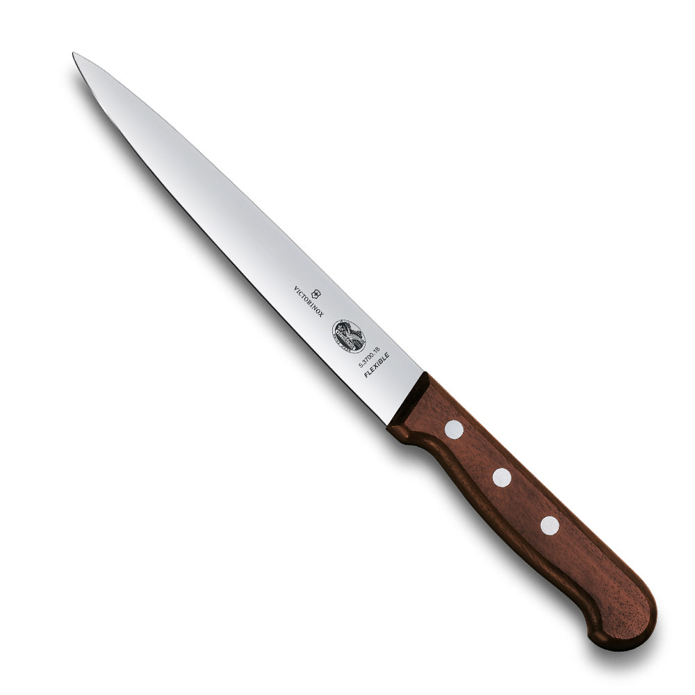 Victorinox Wood Handled Filleting Knife - Flexible 18cm Blade