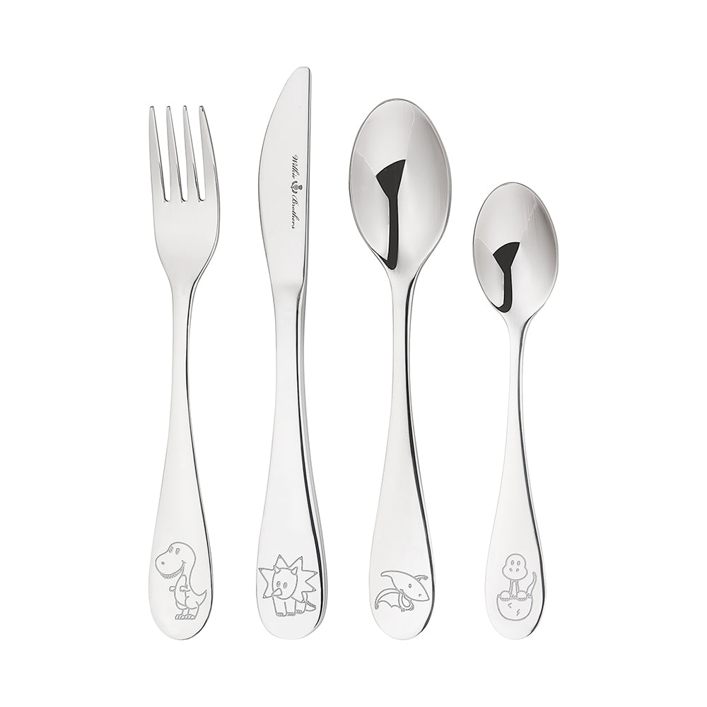 Wilkie Brothers 4 Piece Kids Cutlery - Dinosaurs