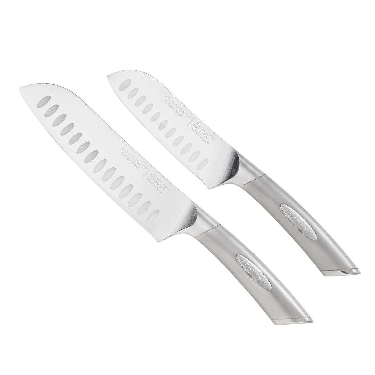 Scanpan Classic Steel 2 Piece Santoku Set - Knife Store