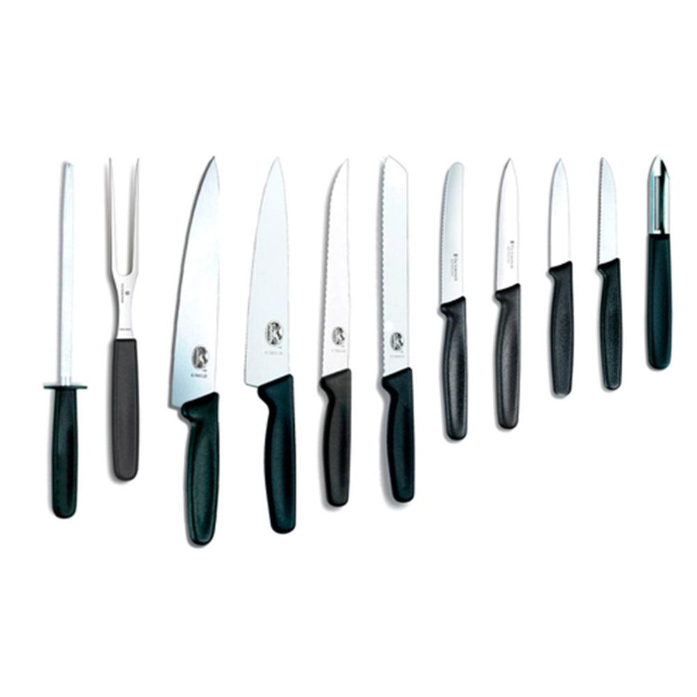 Victorinox Cutlery Block - 11 Piece Set - Black Handles - Knife Store
