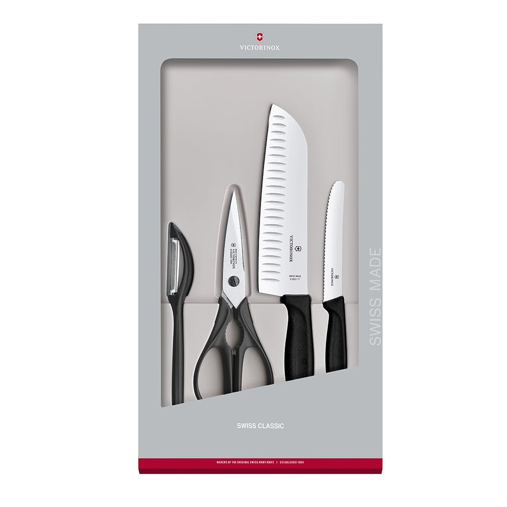 Victorinox Swiss Classic Kitchen - 4 Piece - Black - Knife Store