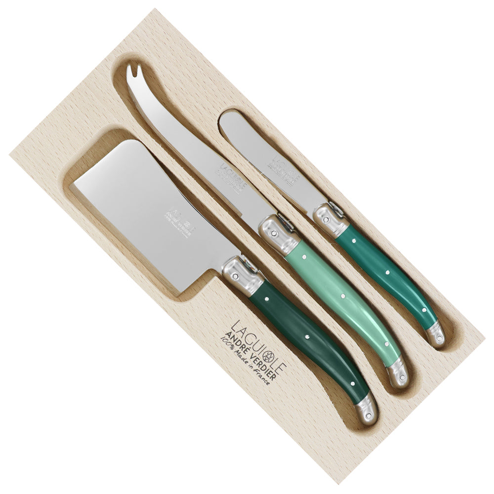 Andre Verdier - 3 Piece Cheese Knife Set - Green