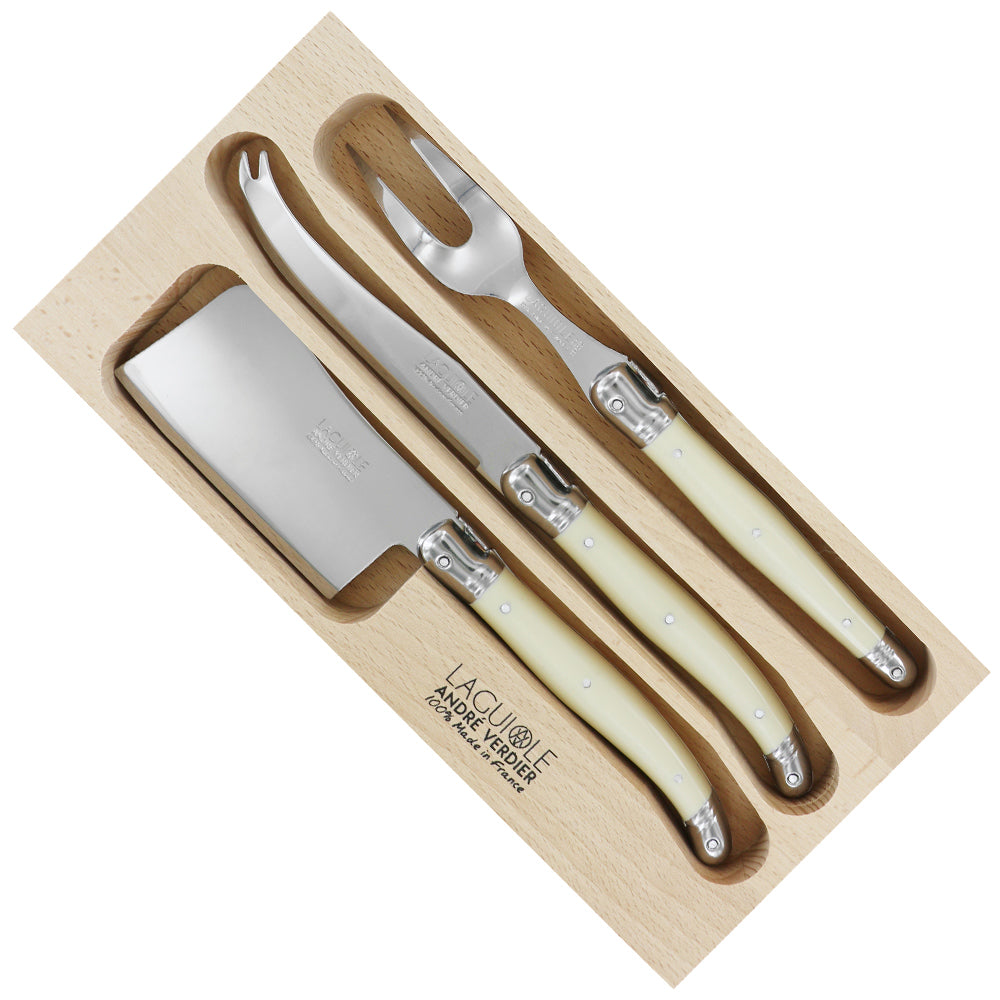 Andre Verdier - 3 Piece Cheese Knife Set 2 - Ivory Colour