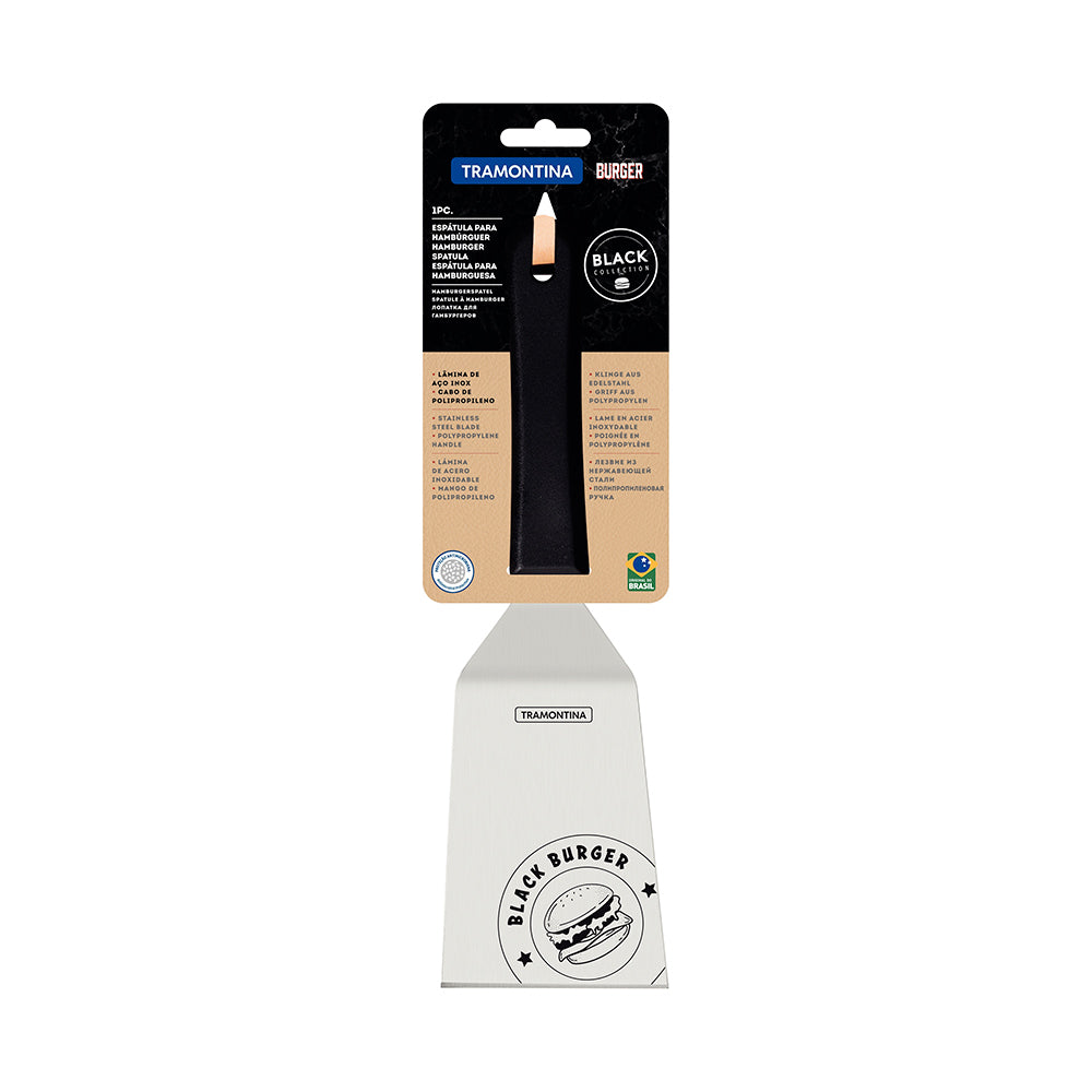 Churrasco Black Barbecue Burger Spatula - 15cm