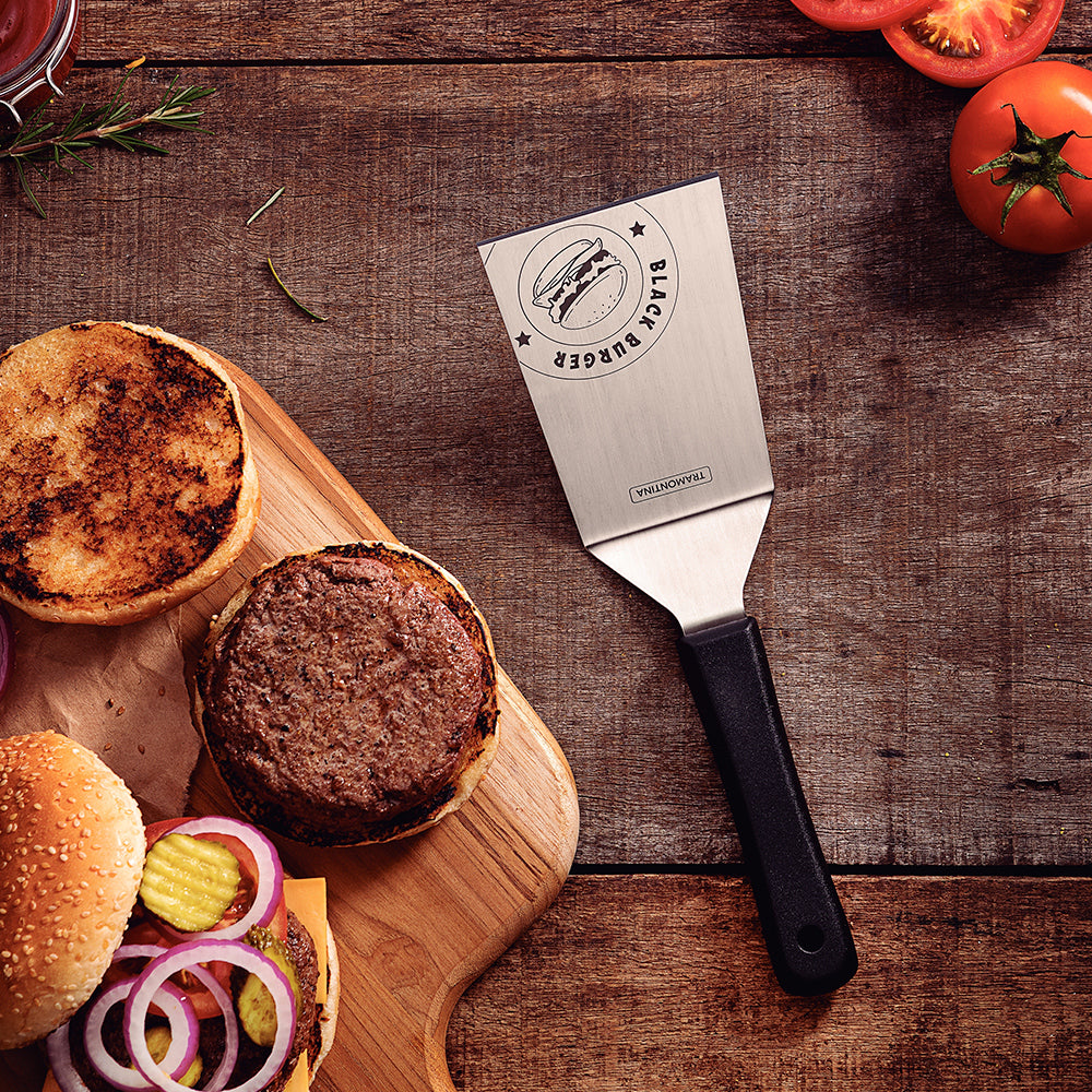 Churrasco Black Barbecue Burger Spatula - 15cm