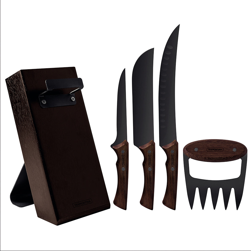 Churrasco Black Barbecue Set - 5 Piece
