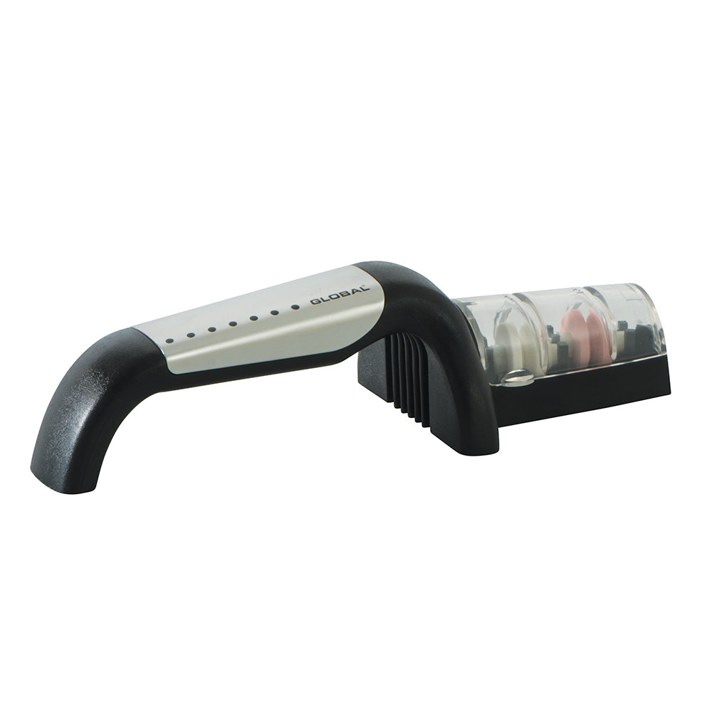 Global 2 Stage Ceramic Water Sharpener - Stainless Steel
