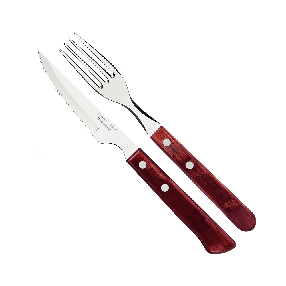 Churrasco Spanish Steak Cutlery 12 Piece Set - Red