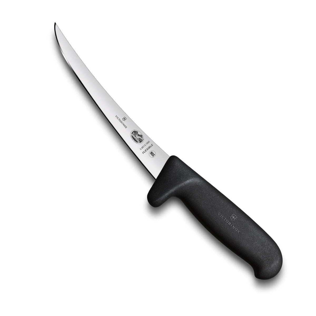 Victorinox Fibrox Boning Knife - 15cm Narrow Flexible, Black Safety Handle