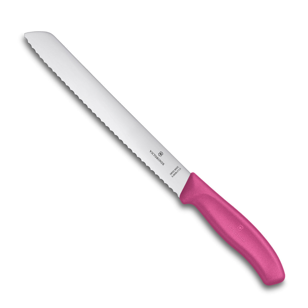 Victorinox Bread Knife - 21cm, Pink Swiss Classic with a stainless steel serrated blade and ergonomic pink handle