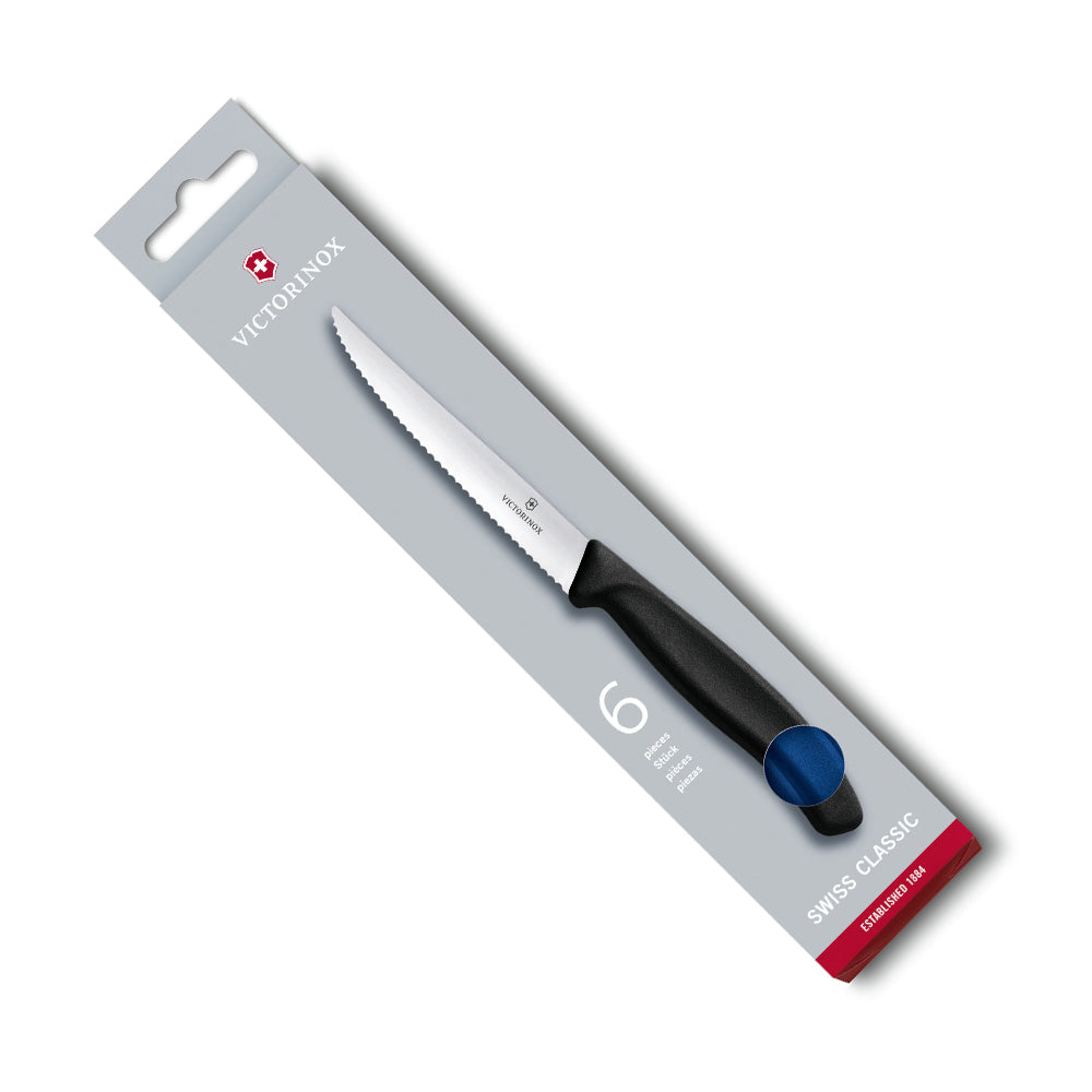 Victorinox Swiss Classic Steak Knife Set, 6 pieces - Blue