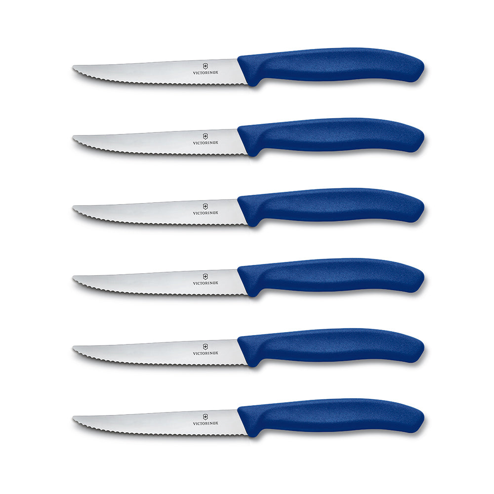 Victorinox Swiss Classic Steak Knife Set, 6 pieces - Blue