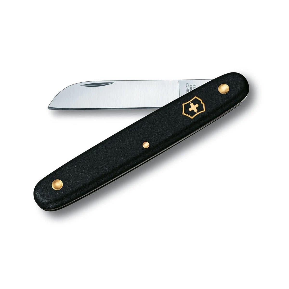Victorinox Black Pocket Knife - Floral - Straight Blade - Knife Store