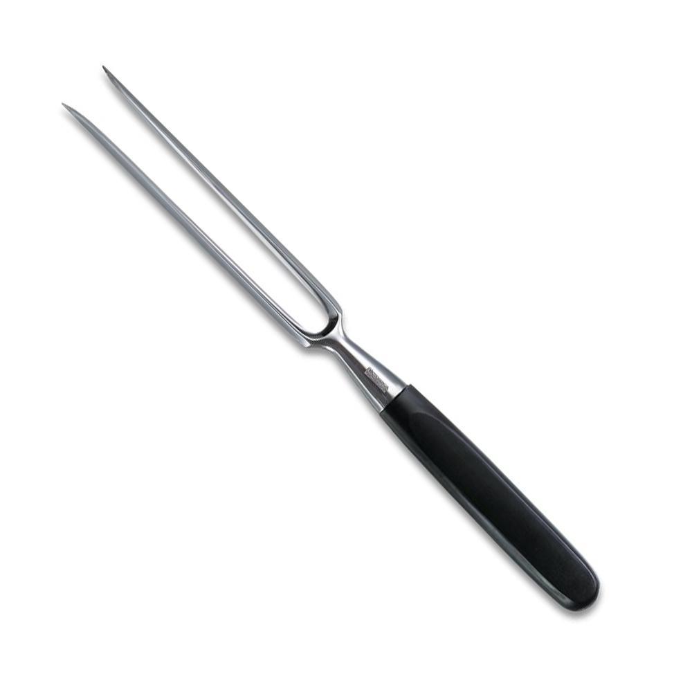 Victorinox Carving Fork - Forged with polished stainless steel prongs and a long black ergonomic handle.