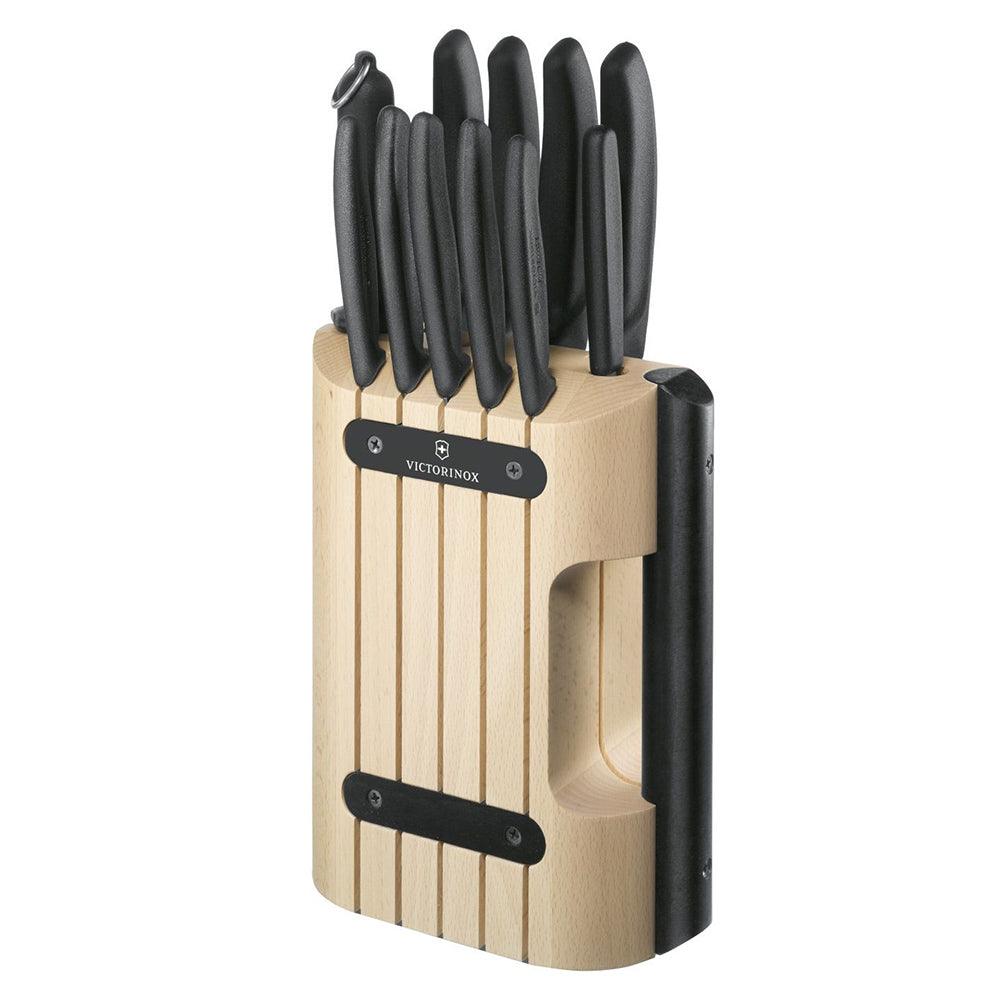 Victorinox Cutlery Block - 11 Piece Set - Black Handles - Knife Store