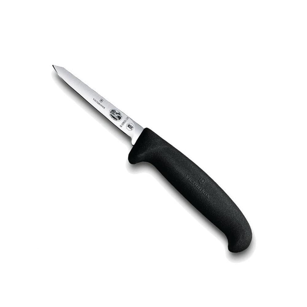 Victorinox Poultry Boning Knife - 8cm, Black Handle with a slim stainless steel blade and ergonomic black handle